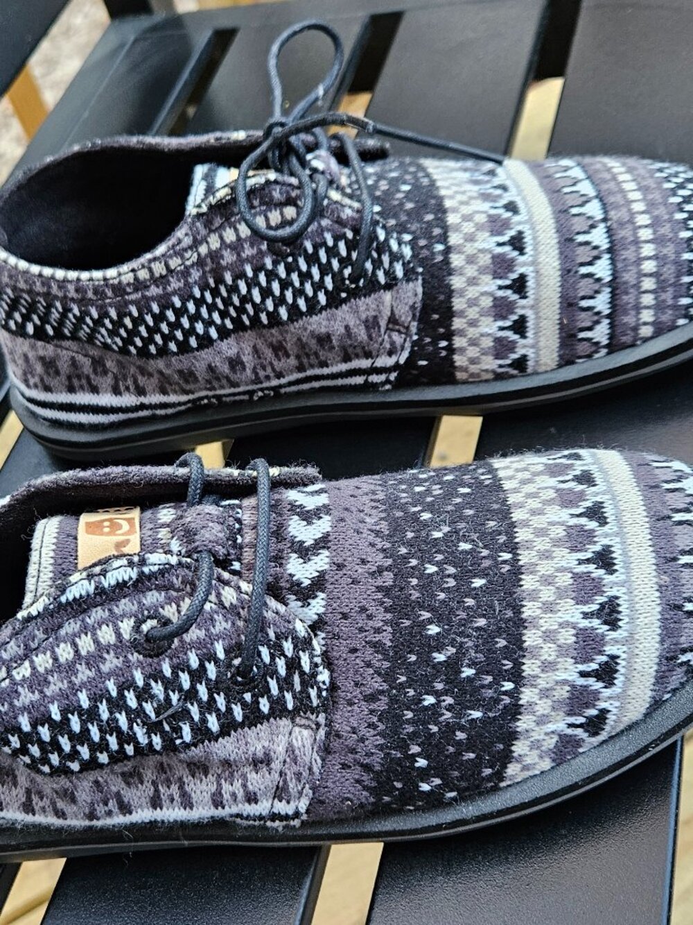 NWOT Sanuk Koda Chill Black Nordic Sidewalk Shoes Sz 9 - Picture 7 of 8